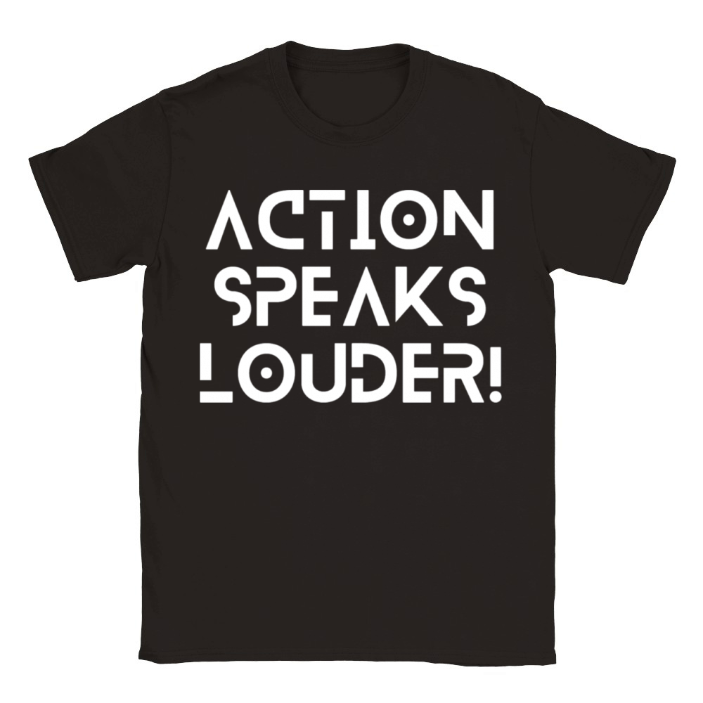 Action speaks louder Classic Kids Crewneck T-shirt