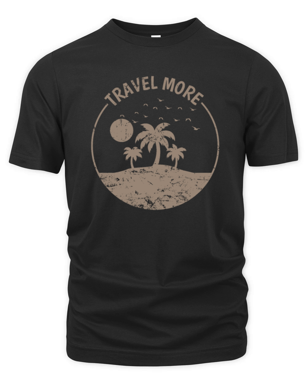 Travel More Palm Tree Vacation Beach Organic Unisex T-shirt