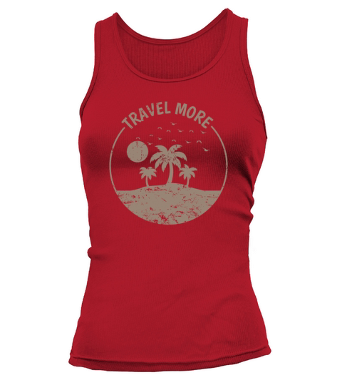 Travel More Palm Tree Vacation Beach Tank top Woman