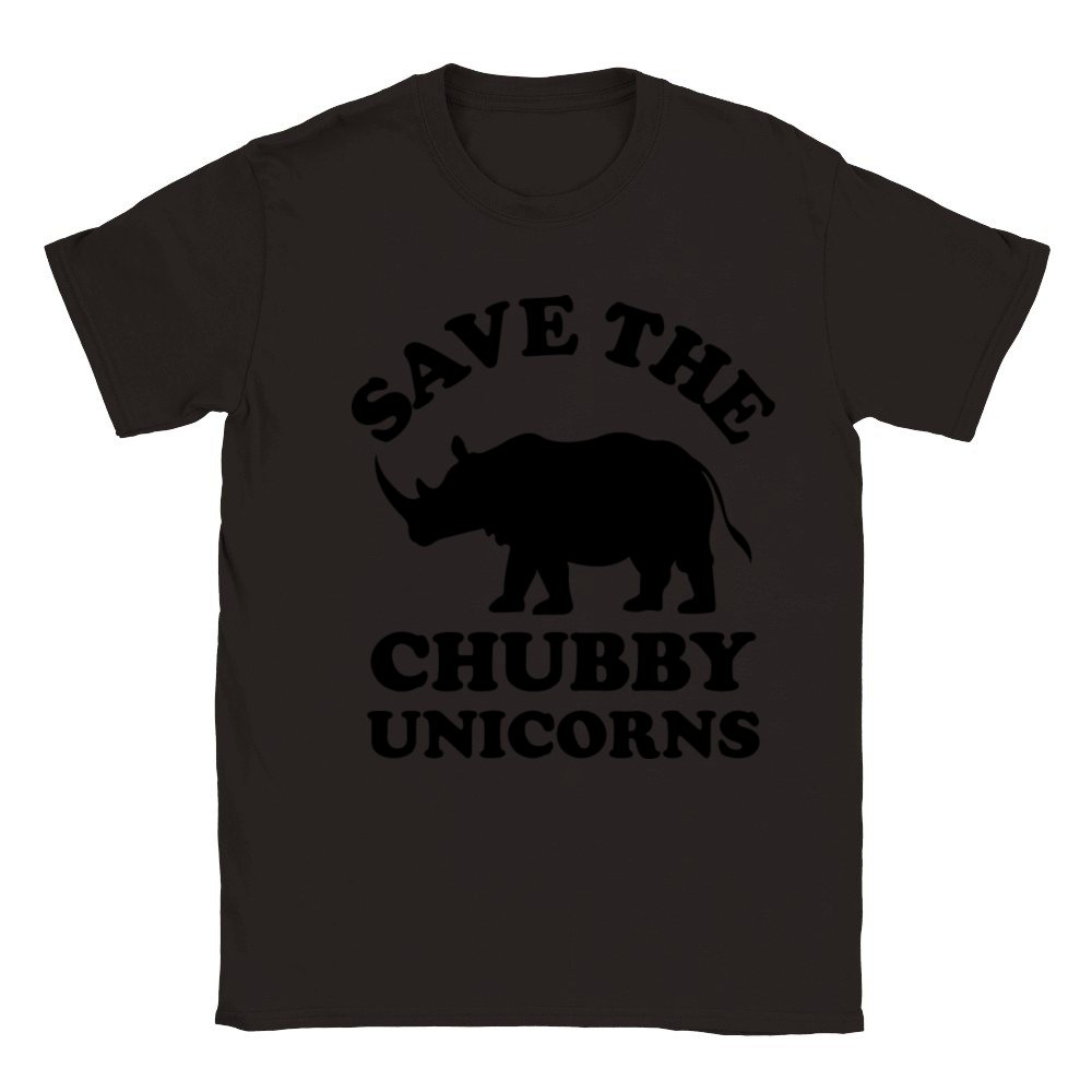 save the chubby unicorn Classic Kids Crewneck T-shirt