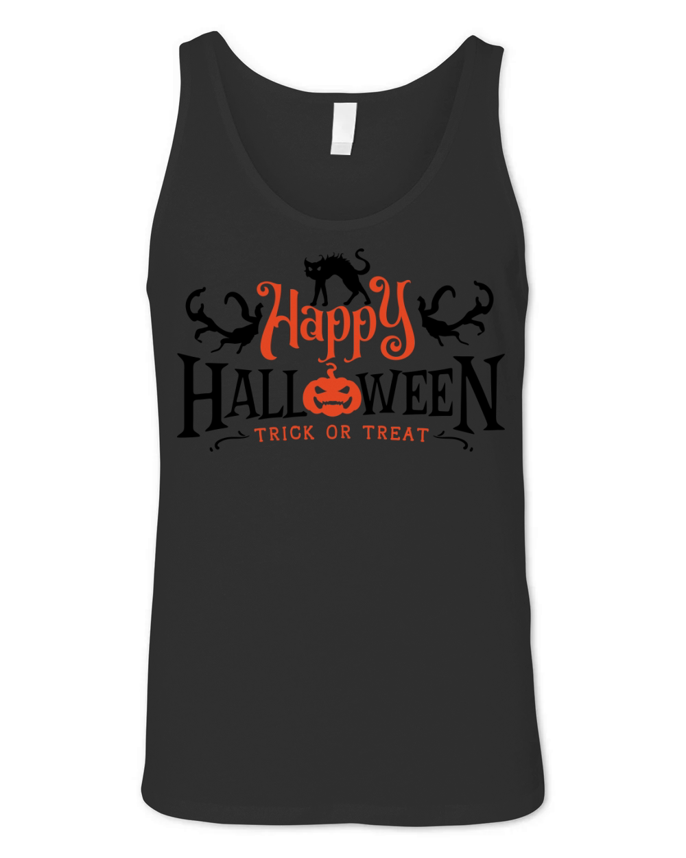 Happy Halloween   trick Unisex Jersey Tank
