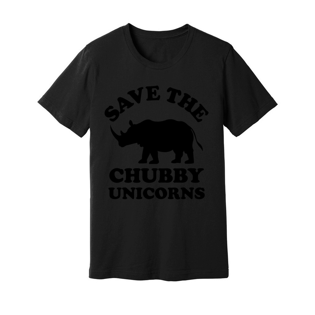 save the chubby unicorn Unisex Jersey Tee