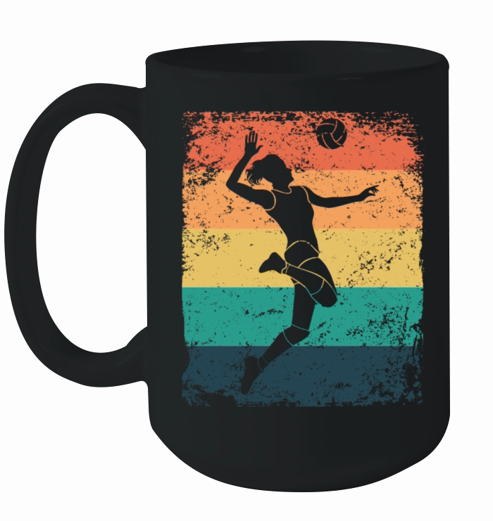 Volleyball Player Retro Beach Volleyball Ceramic Mug