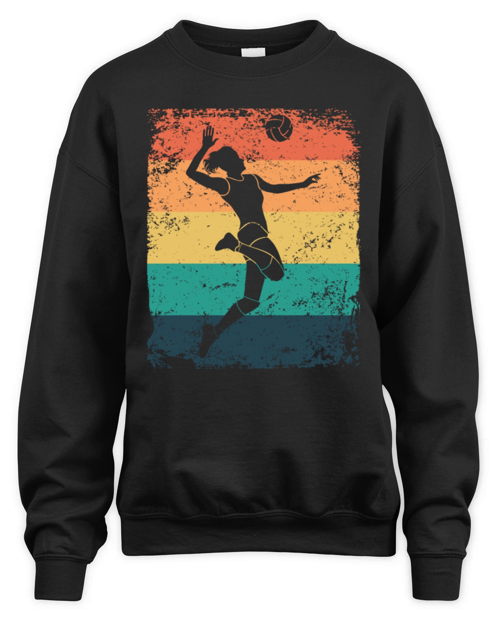 Volleyball Player Retro Beach Volleyball Unisex Premium Crewneck Sweatshirt