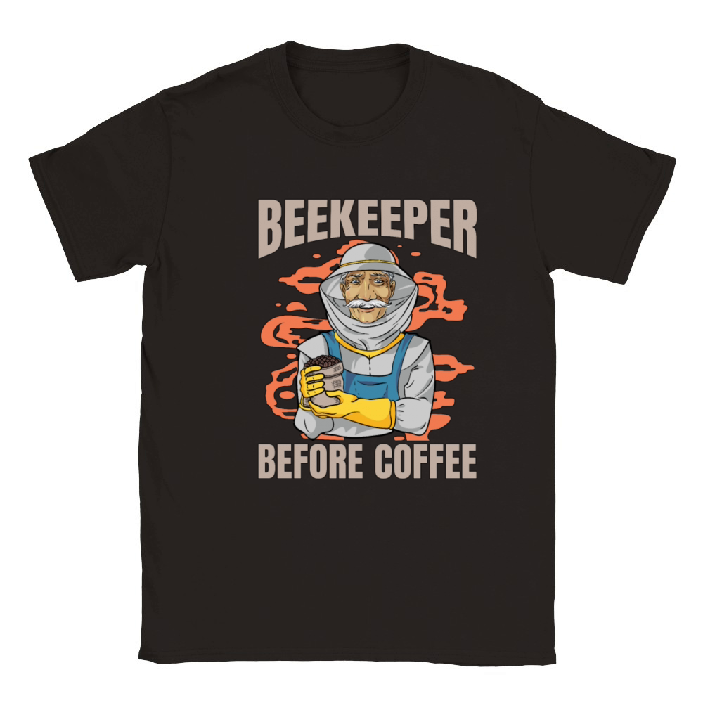 Beekeeper Before Coffee Bee Farmer Coffee Lover Classic Kids Crewneck T-shirt