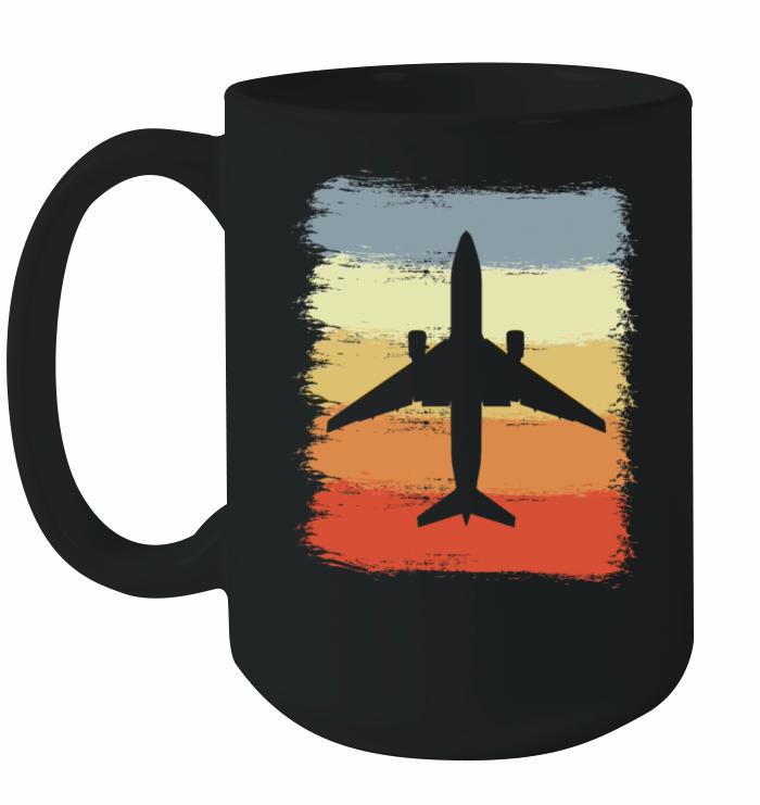 Vintage Airplanes Drawing Ceramic Mug