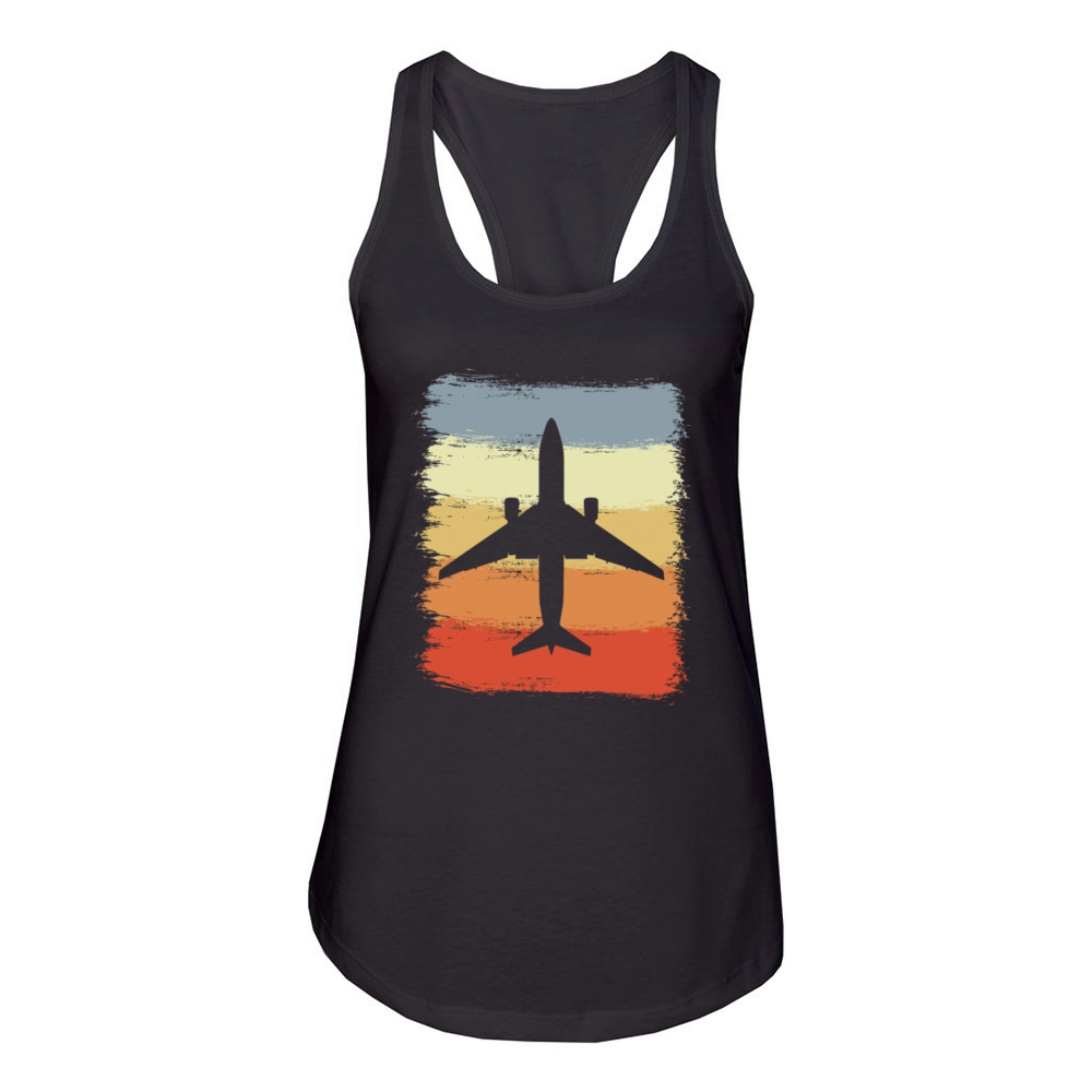 Vintage Airplanes Drawing Women's Racerback Tank