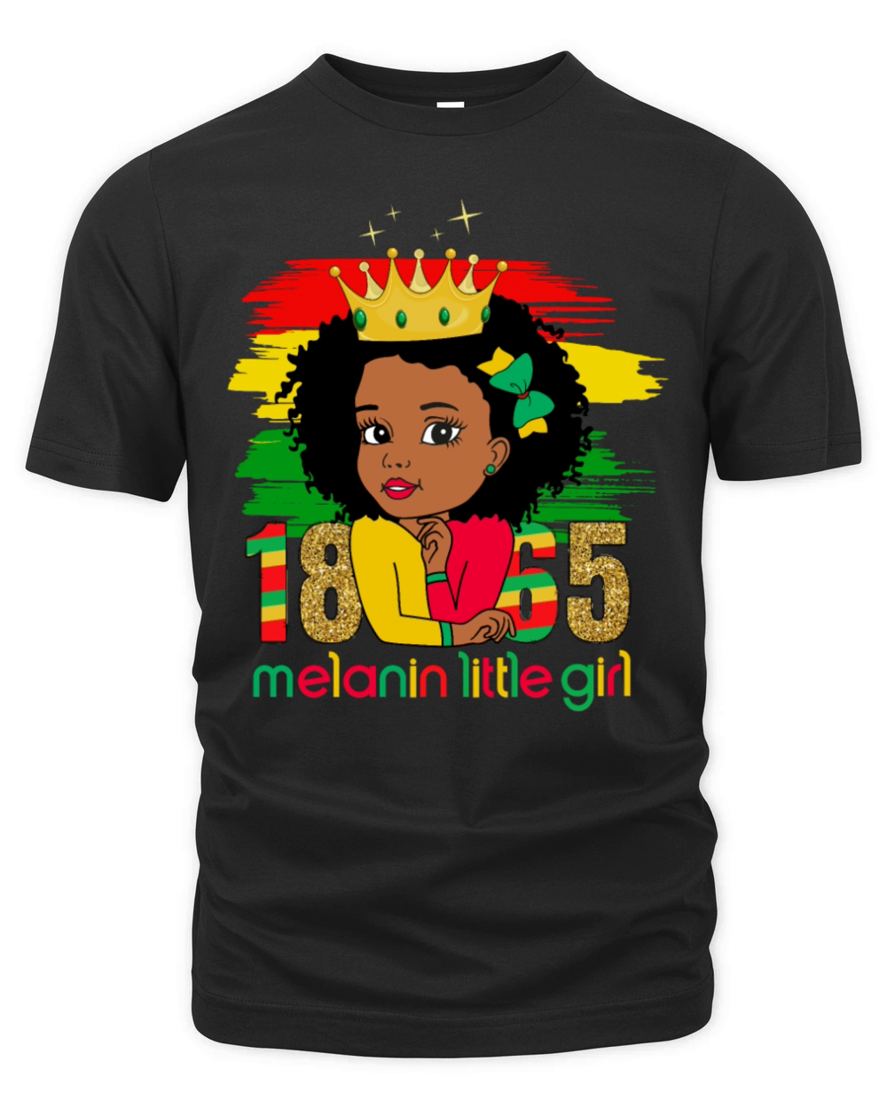 Melanin Little Girl Black History Month Organic Unisex T-shirt