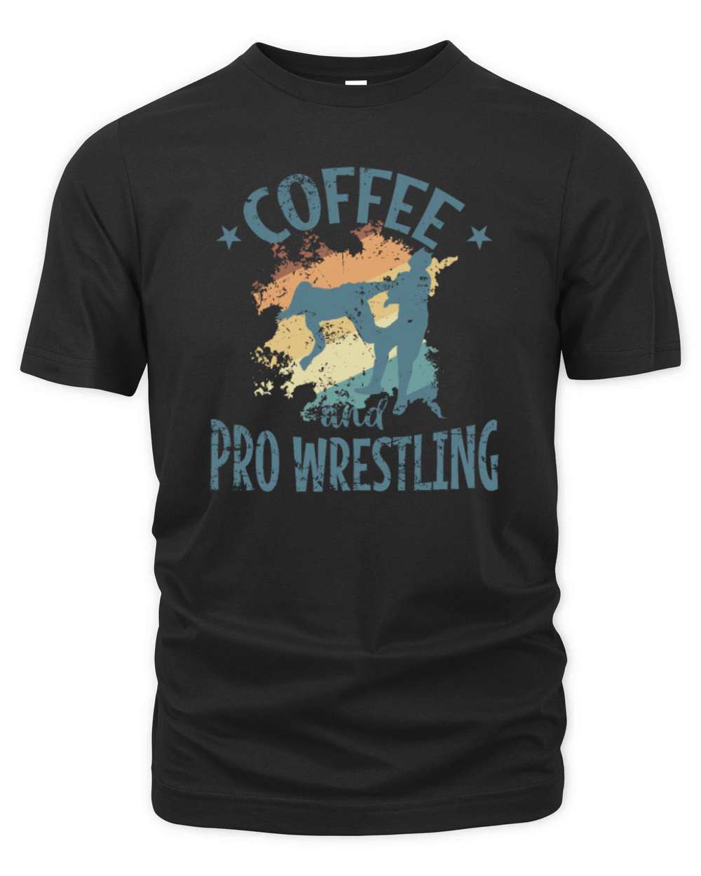 Coffee and Pro Wrestling Show Fight Organic Unisex T-shirt