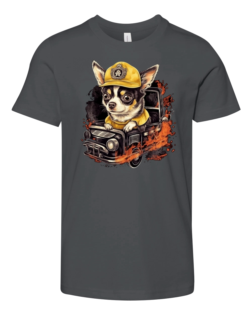 Chihuahua - Firefighter Fireman Cool Dog Men Hat Youth Unisex Jersey Tee