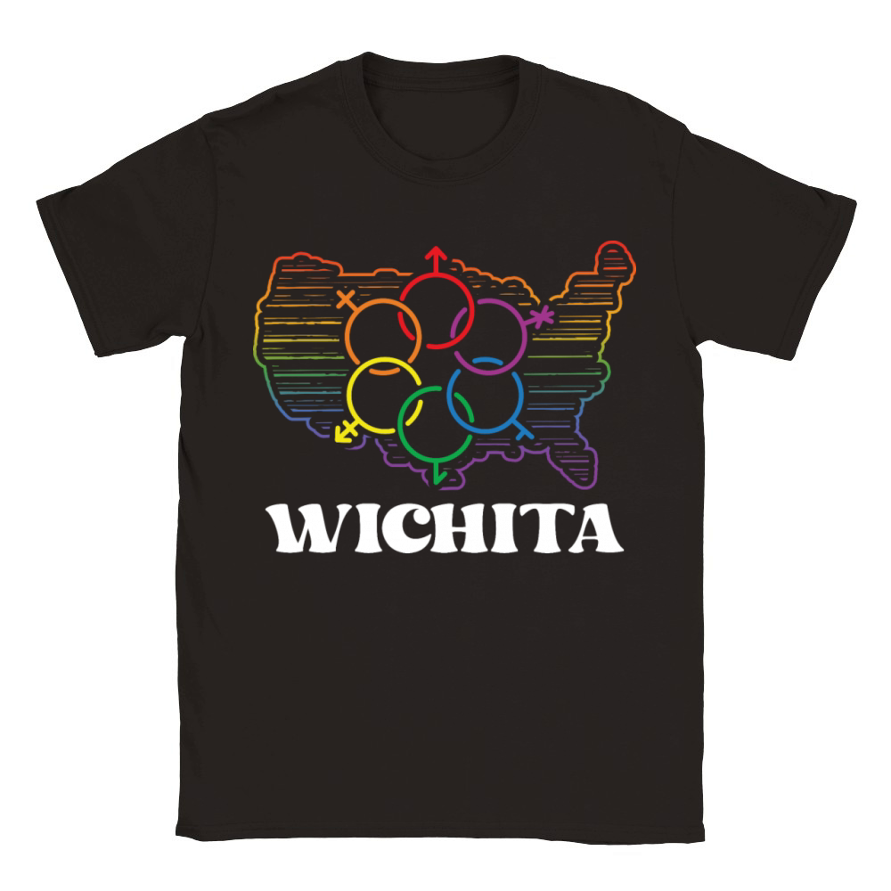 Wichita Pride Month Pride Flag LGBT Community LGBT Classic Kids Crewneck T-shirt