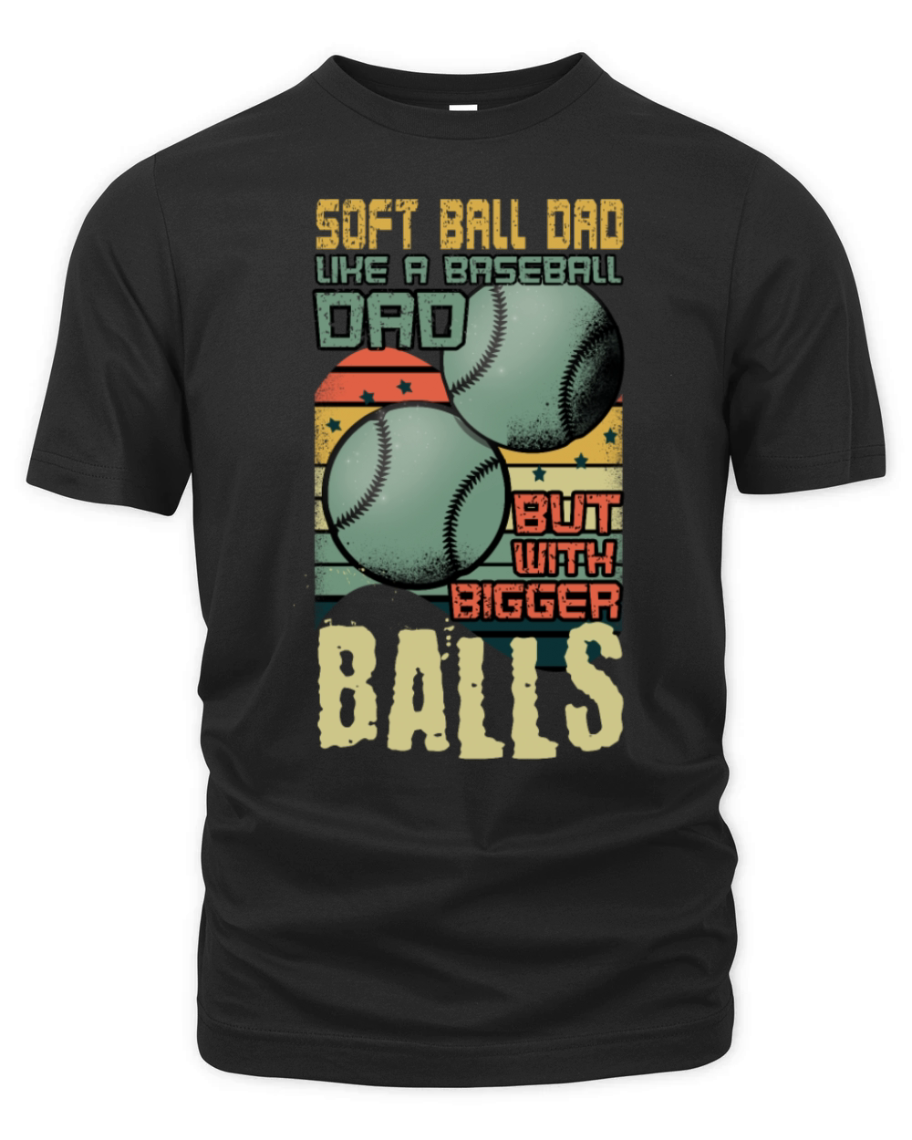Softball Dad Like A Baseball Dad Funny Organic Unisex T-shirt