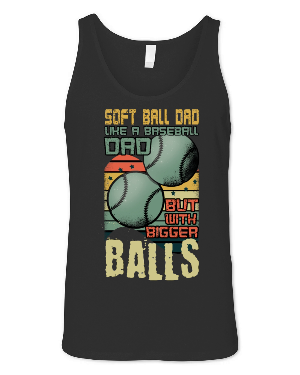 Softball Dad Like A Baseball Dad Funny Unisex Jersey Tank