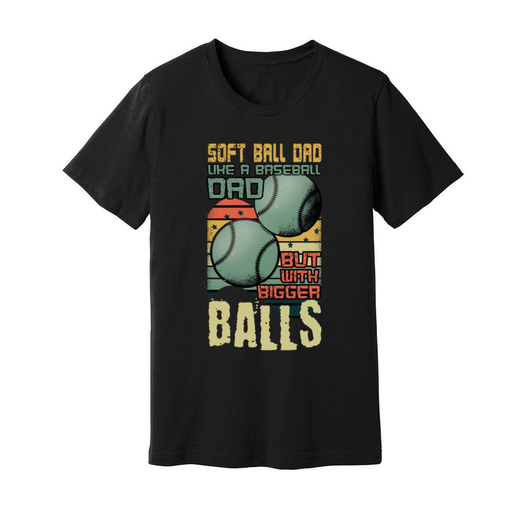 Softball Dad Like A Baseball Dad Funny Unisex Jersey Tee