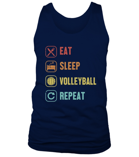 Eat Sleep Volleyball Repeat Team Player Coach Tank Top Unisex