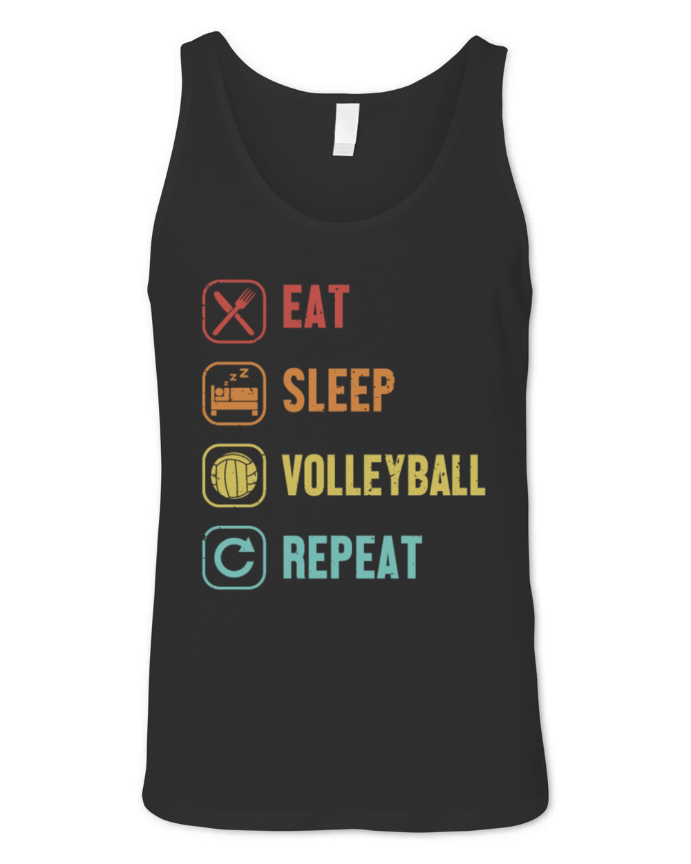 Eat Sleep Volleyball Repeat Team Player Coach Unisex Jersey Tank