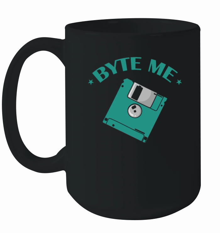 Byte me Floppy Disk Floppy Disk Retro Memory Modul Ceramic Mug