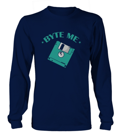 Byte me Floppy Disk Floppy Disk Retro Memory Modul Long sleeved Unisex