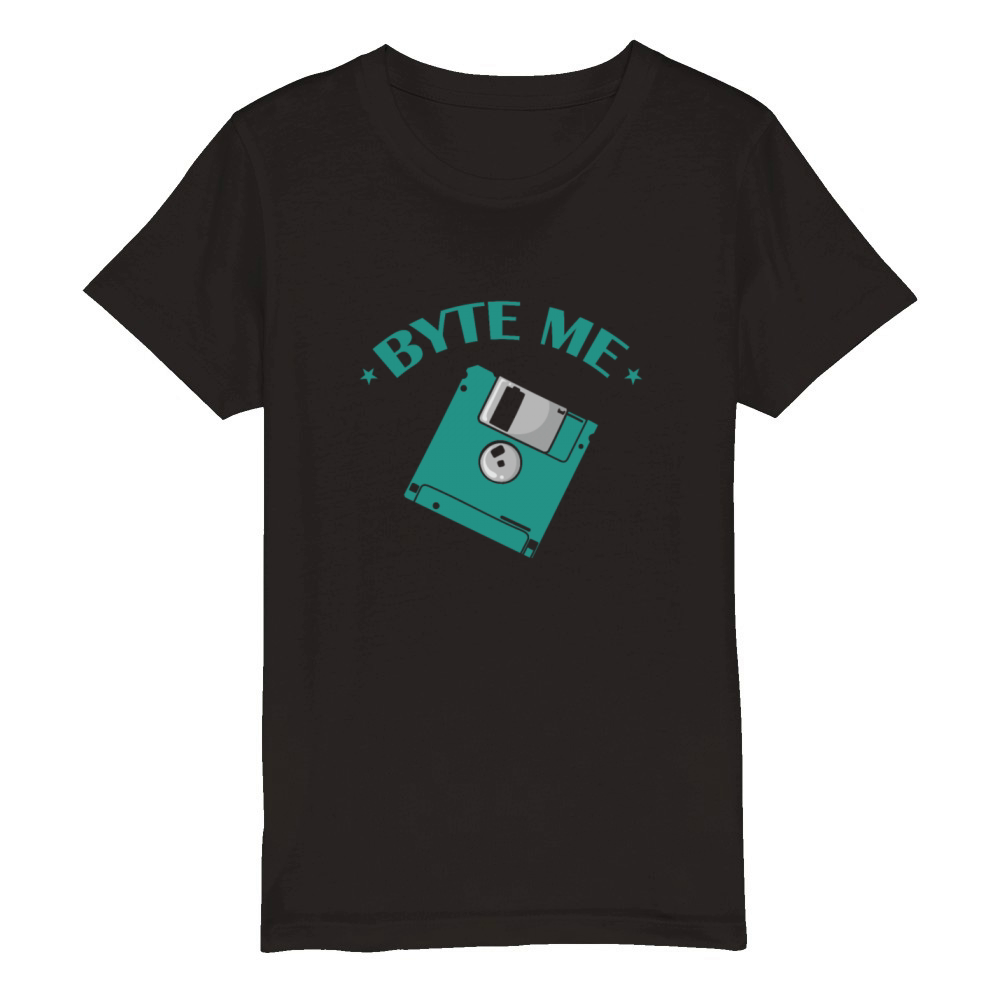 Byte me Floppy Disk Floppy Disk Retro Memory Modul Organic Kids Crewneck T-shirt