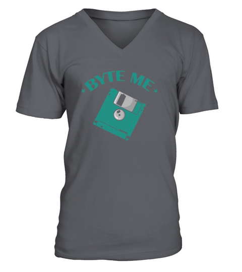 Byte me Floppy Disk Floppy Disk Retro Memory Modul V-Neck T-shirt