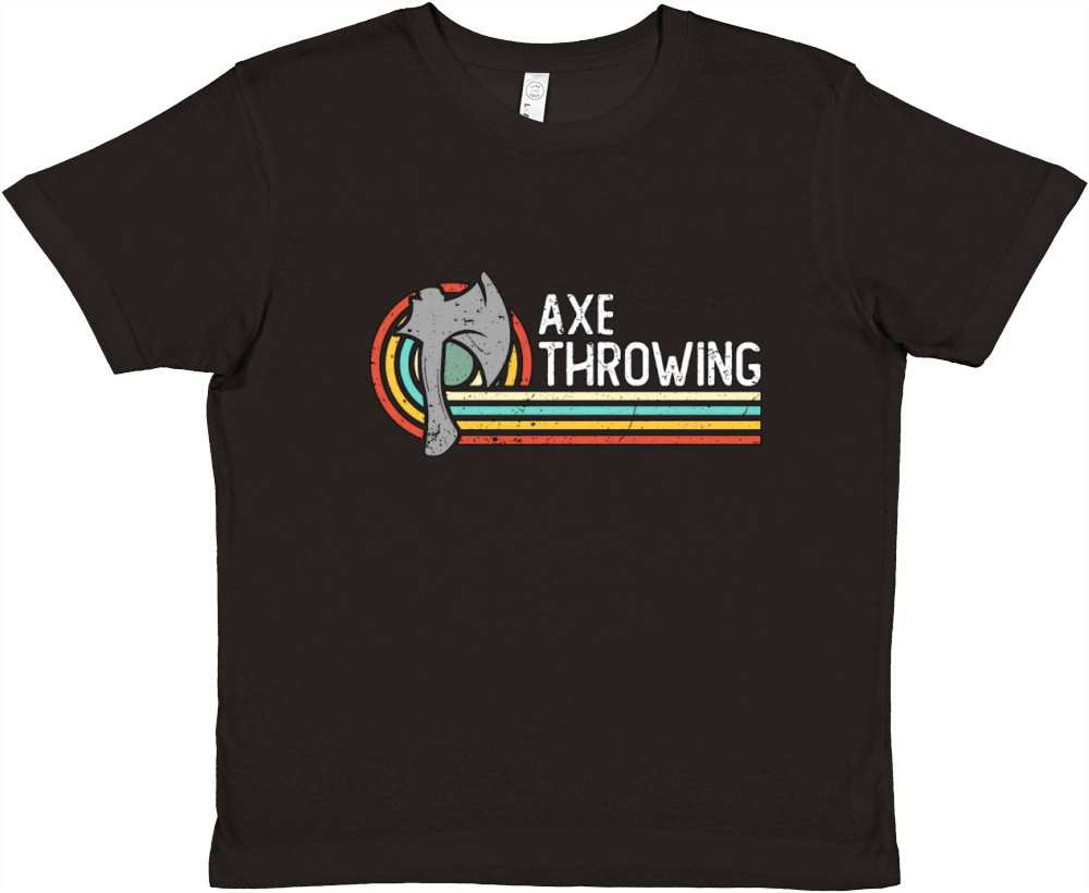 Axe Throwing Retro Woodworking Hatchet Thrower Premium Kids Crewneck T-shirt
