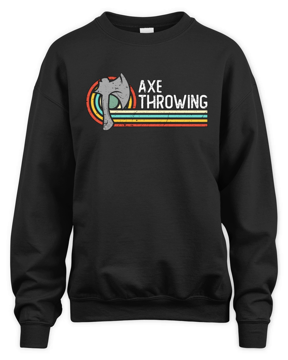Axe Throwing Retro Woodworking Hatchet Thrower Unisex Premium Crewneck Sweatshirt