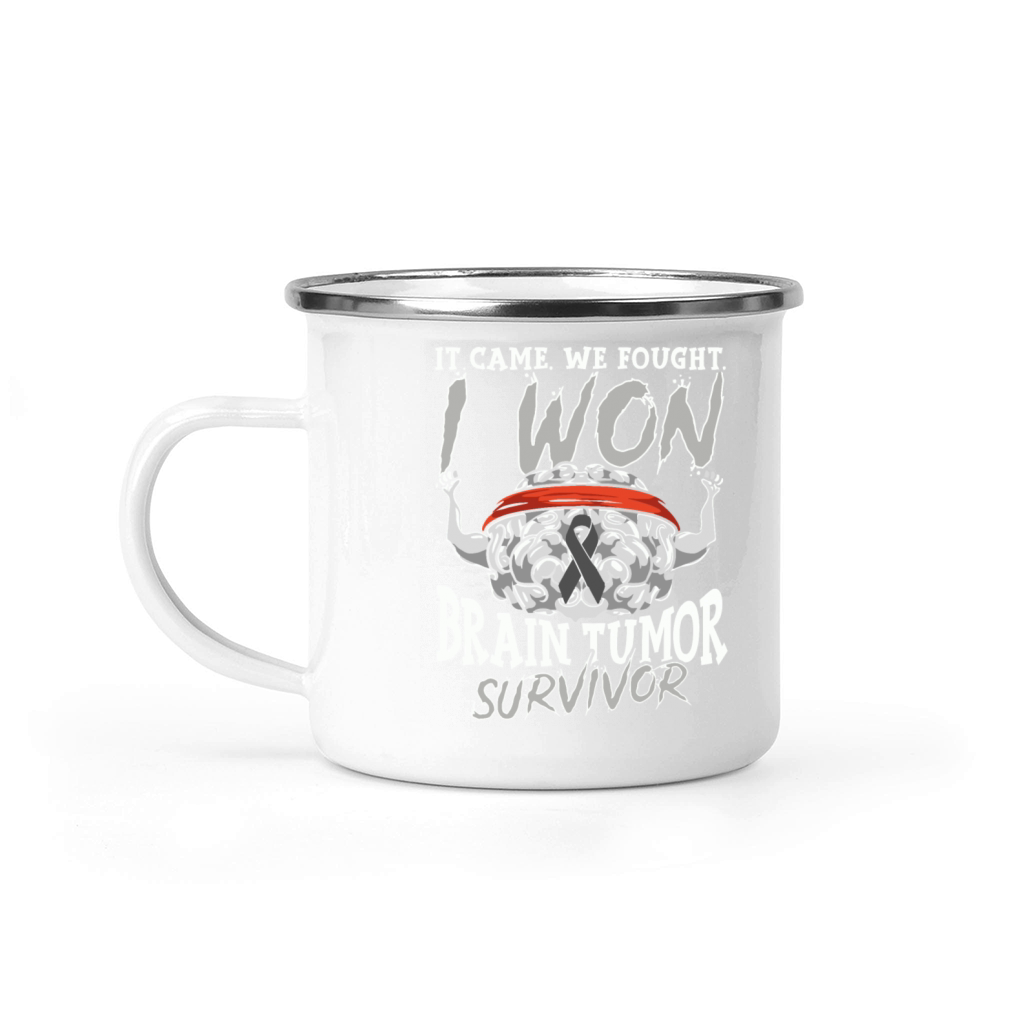 It Came We Fought I Won Brain Tumor Survivor Camping Mug