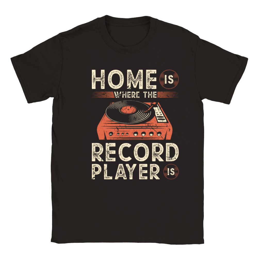 Vinyl Record Player Vinyl Records Classic Kids Crewneck T-shirt
