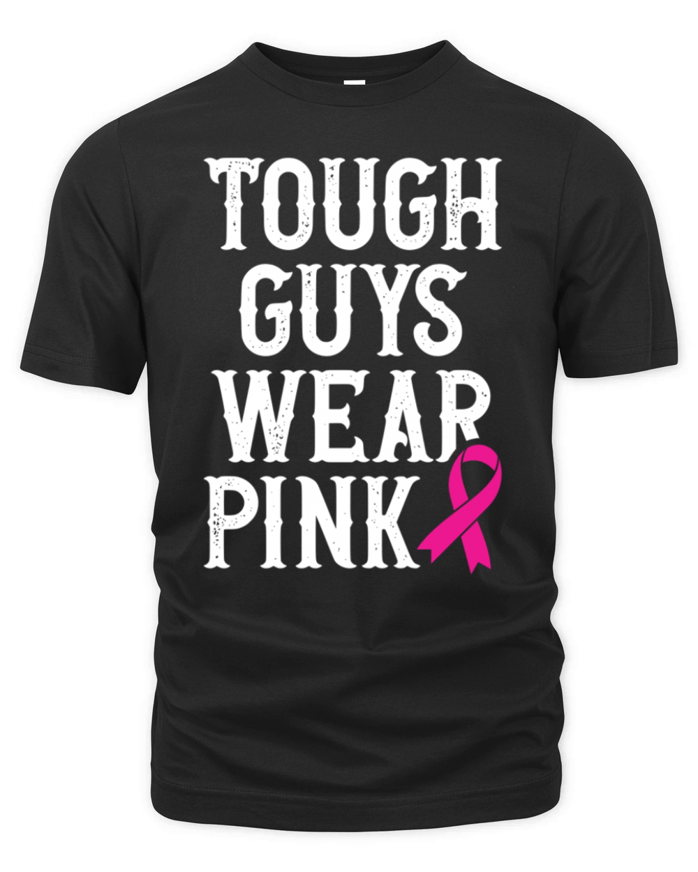 Tough Guys Wear Pink Ribbon Breast Cancer Organic Unisex T-shirt