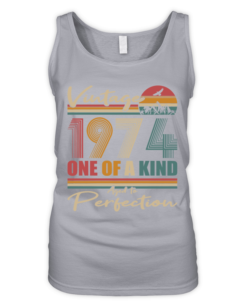 50th birthday vintage 1974 born in 1974 Organic Women's Tank Top