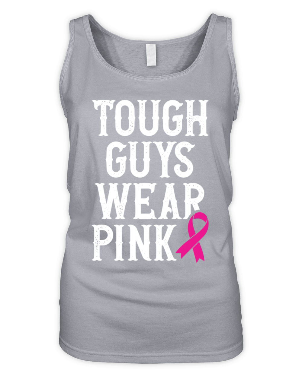 Tough Guys Wear Pink Ribbon Breast Cancer Organic Women's Tank Top