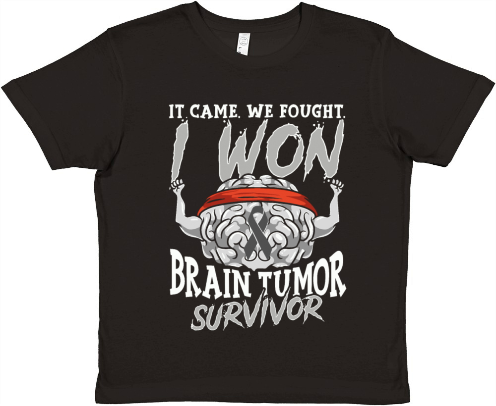 It Came We Fought I Won Brain Tumor Survivor Premium Kids Crewneck T-shirt