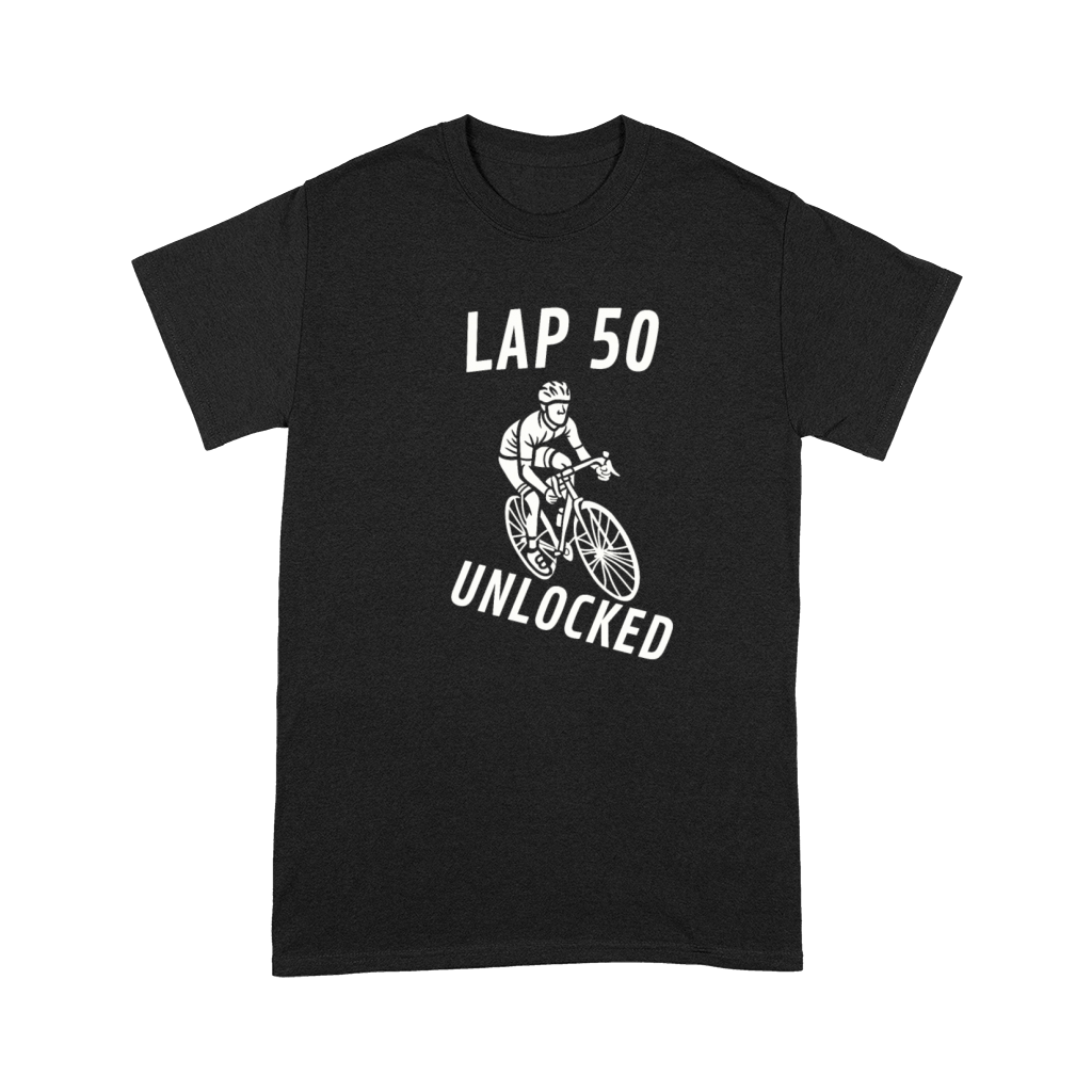 Lap 50 Unlocked Shirt Funny Cyclist Bike Premium T-shirt