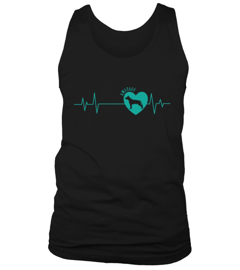 Heartbeat Line Amstaff Staffordshire Terrier Tank Top Unisex