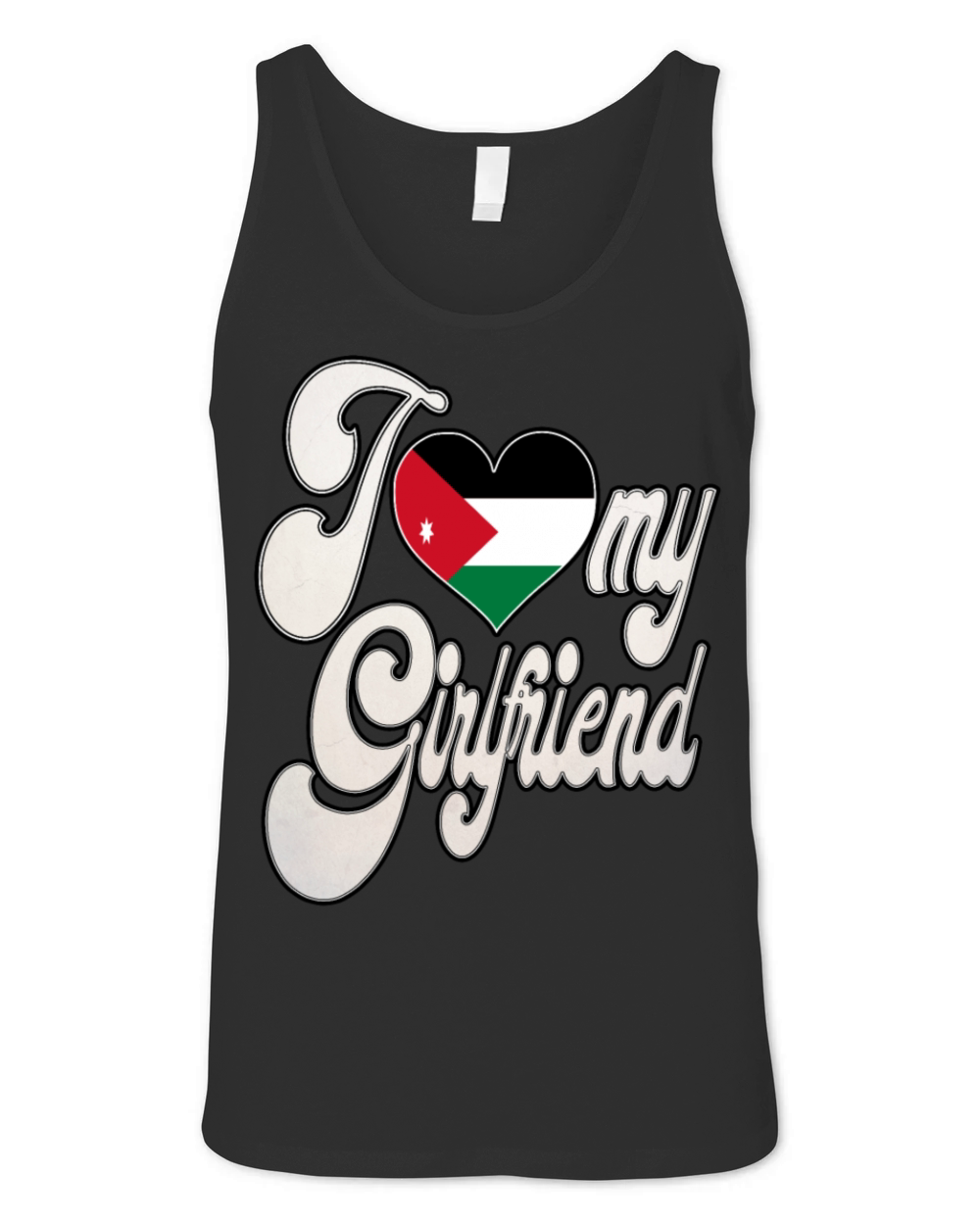JordanI Love My Jordanian Girlfriend Unisex Jersey Tank