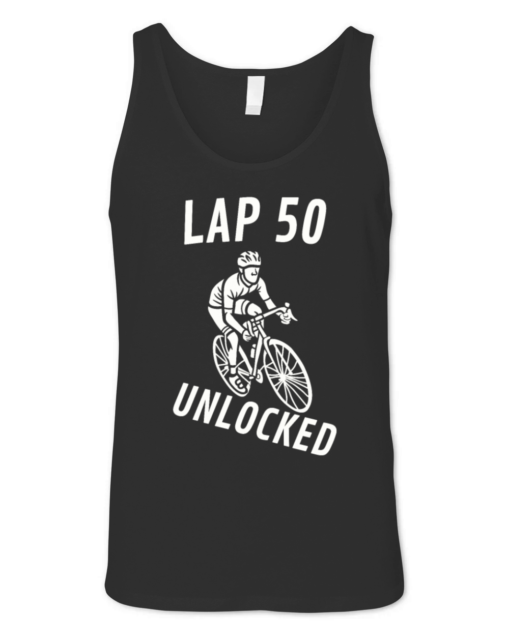 Lap 50 Unlocked Shirt Funny Cyclist Bike Unisex Jersey Tank