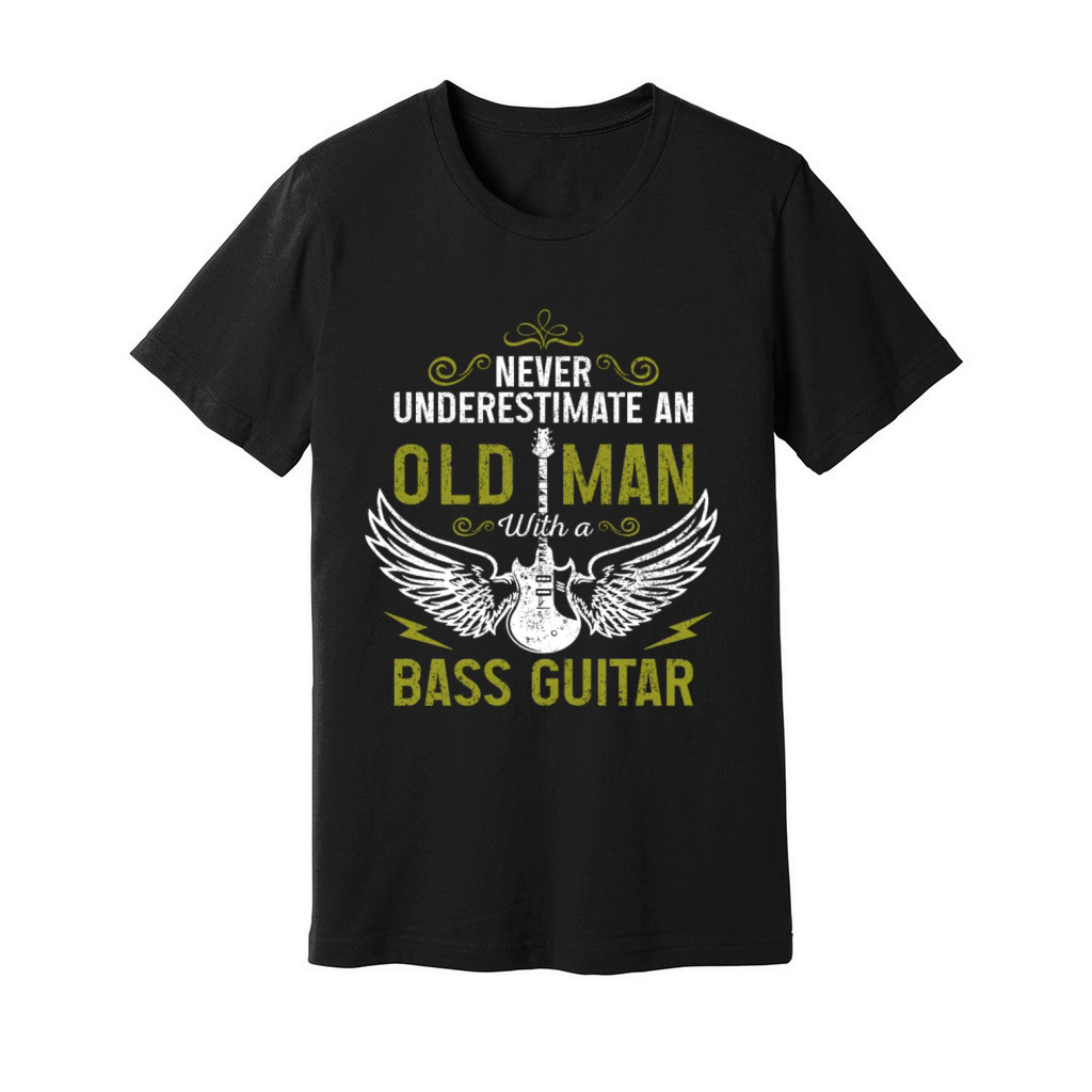 Bass Guitar Player Bassist Funny Gift Unisex Jersey Tee
