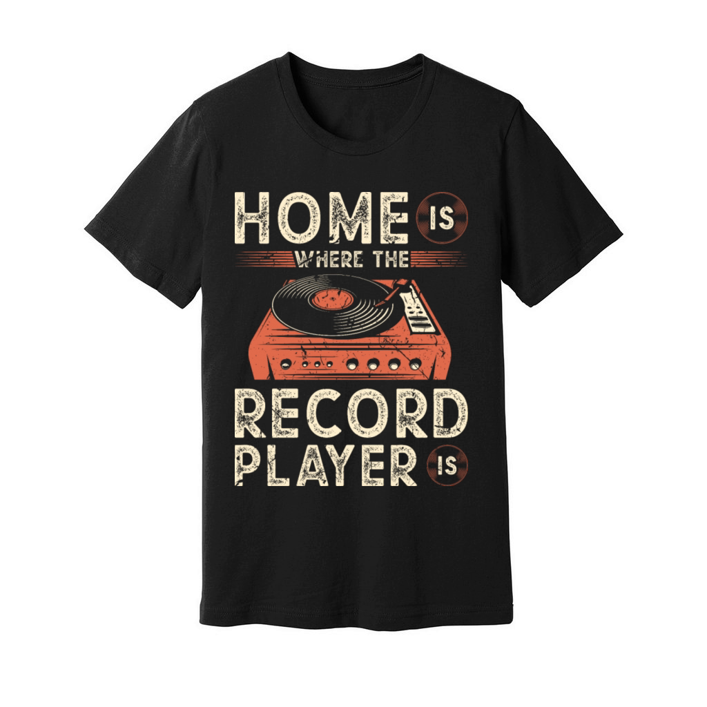 Vinyl Record Player Vinyl Records Unisex Jersey Tee