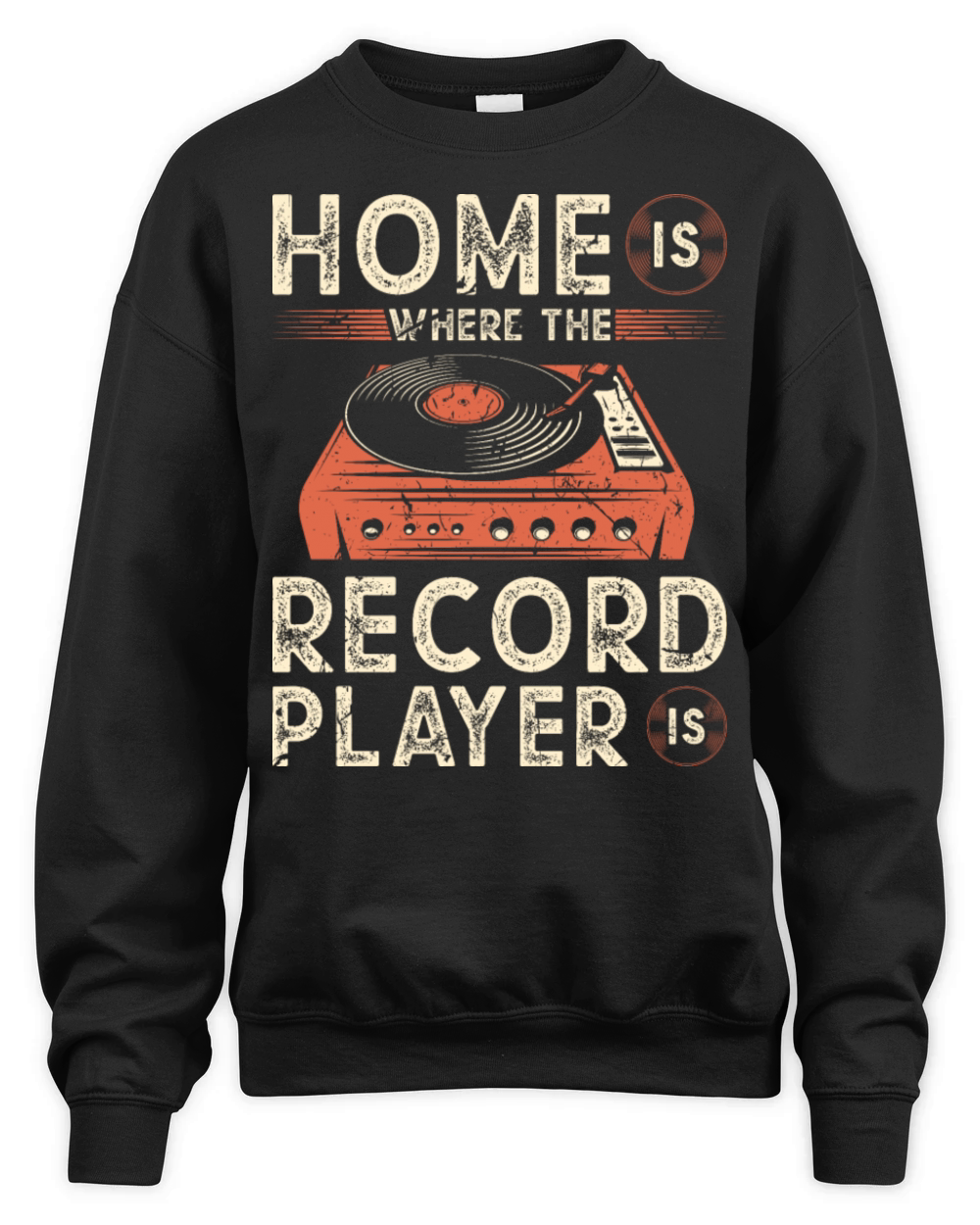 Vinyl Record Player Vinyl Records Unisex Premium Crewneck Sweatshirt