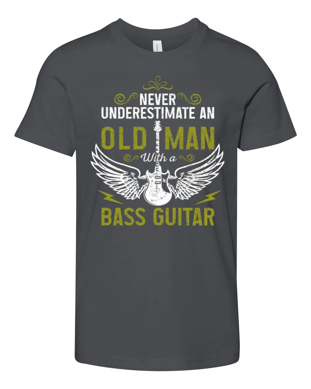 Bass Guitar Player Bassist Funny Gift Youth Unisex Jersey Tee