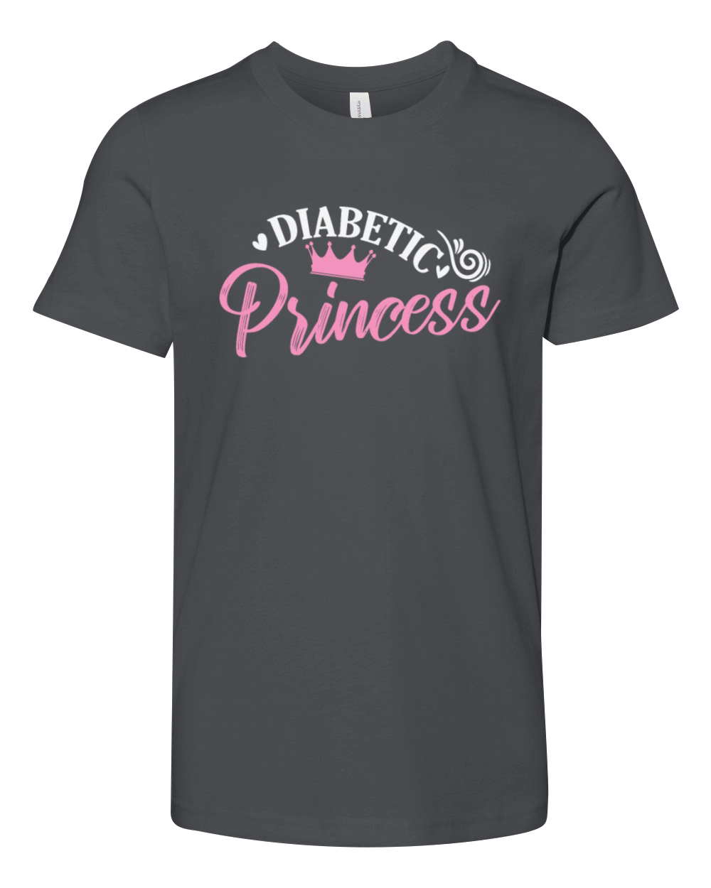 Diabetic Princess Daughter Girl Youth Unisex Jersey Tee
