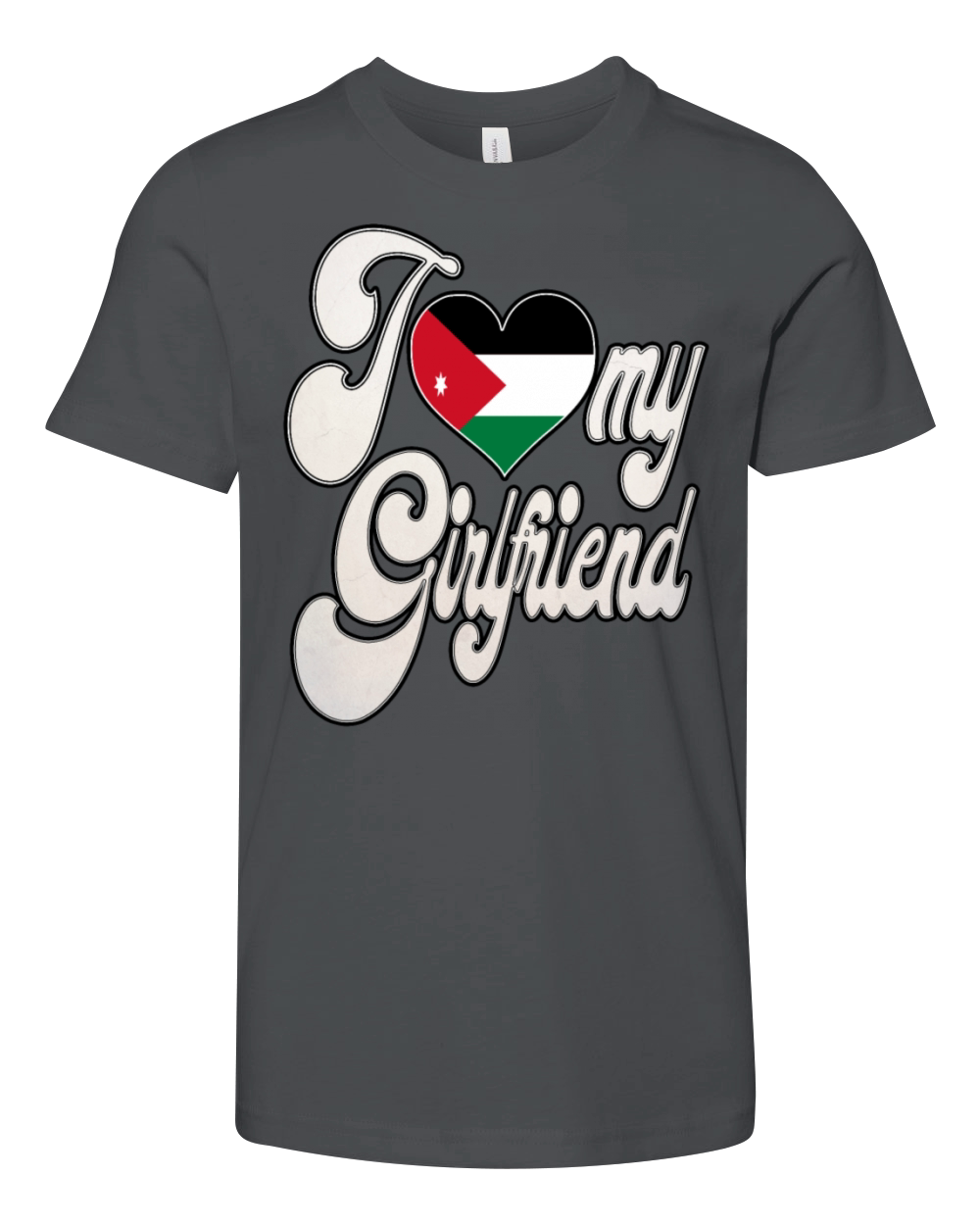 JordanI Love My Jordanian Girlfriend Youth Unisex Jersey Tee