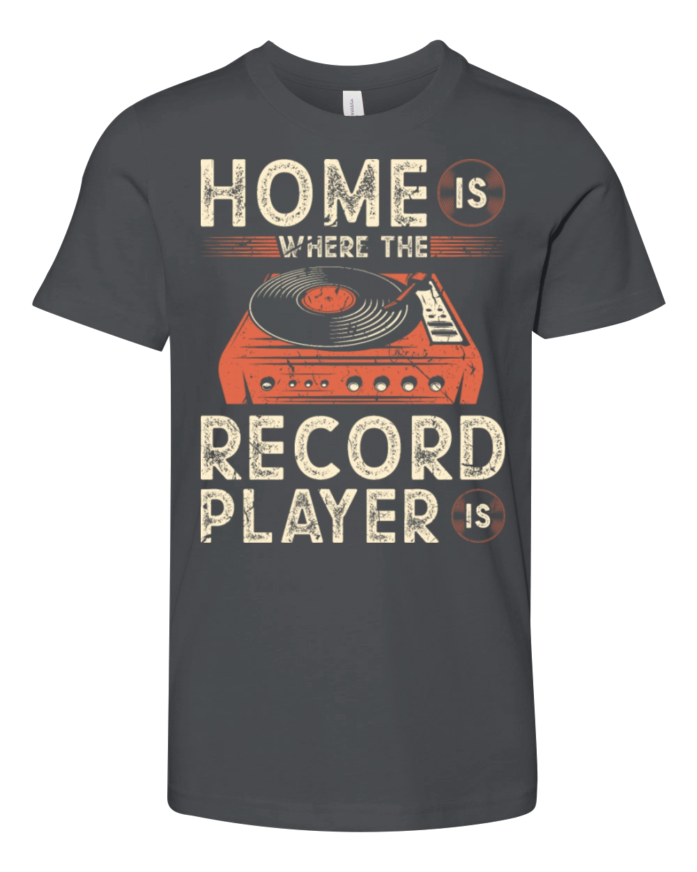 Vinyl Record Player Vinyl Records Youth Unisex Jersey Tee