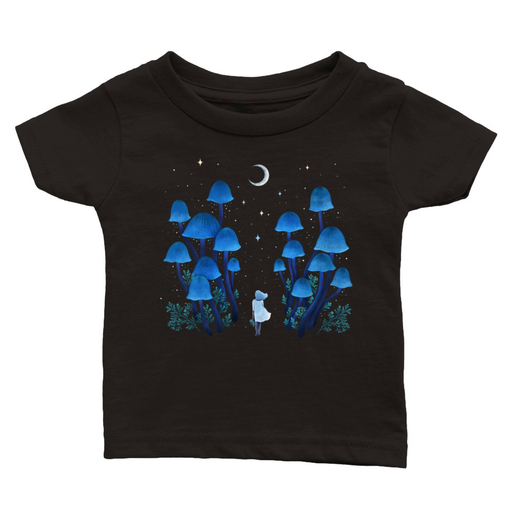 Fungi Forest Dreamy Night Classic Baby Crewneck T-shirt