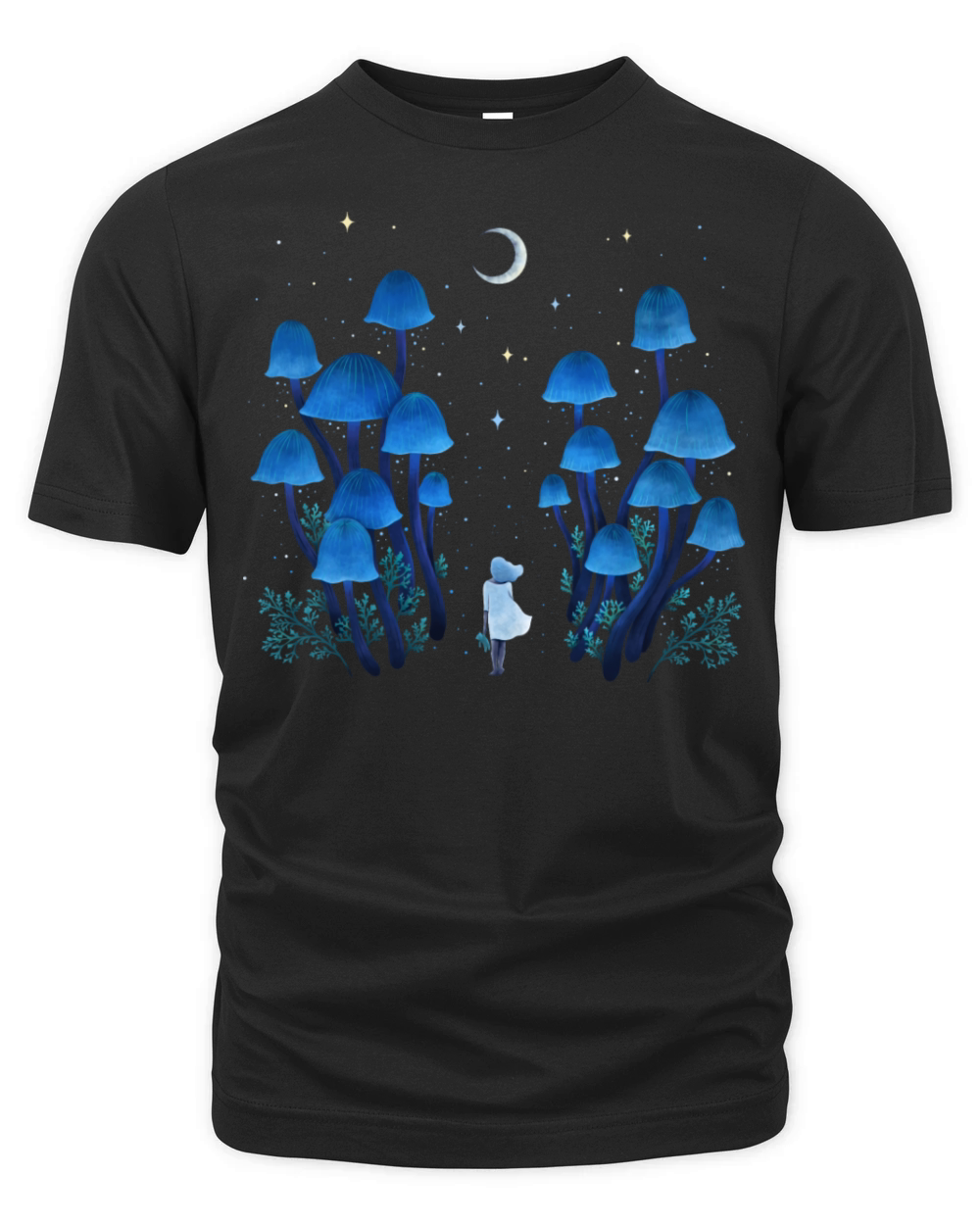 Fungi Forest Dreamy Night Organic Unisex T-shirt