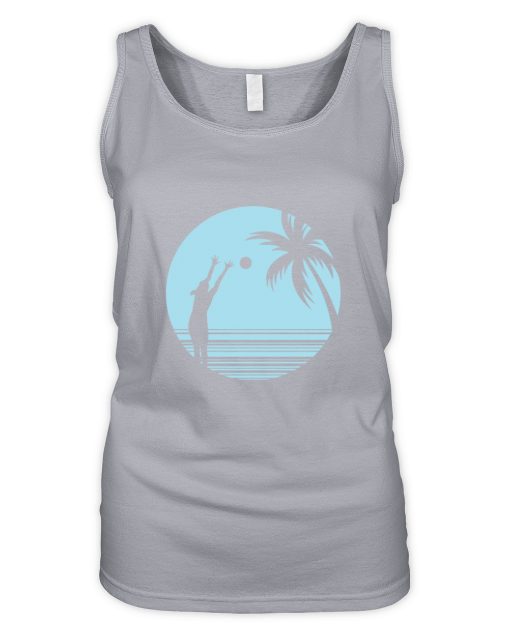 Beachvolleyball on Sand under Palm Trees Organic Women's Tank Top
