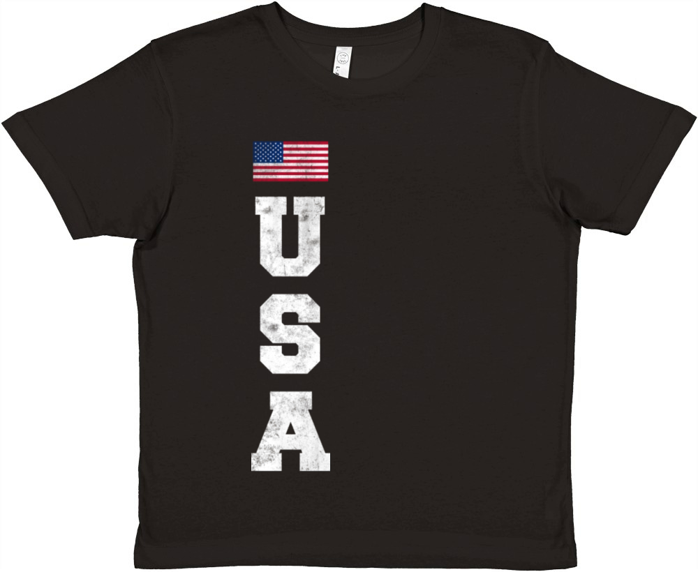 Usa Premium Kids Crewneck T-shirt