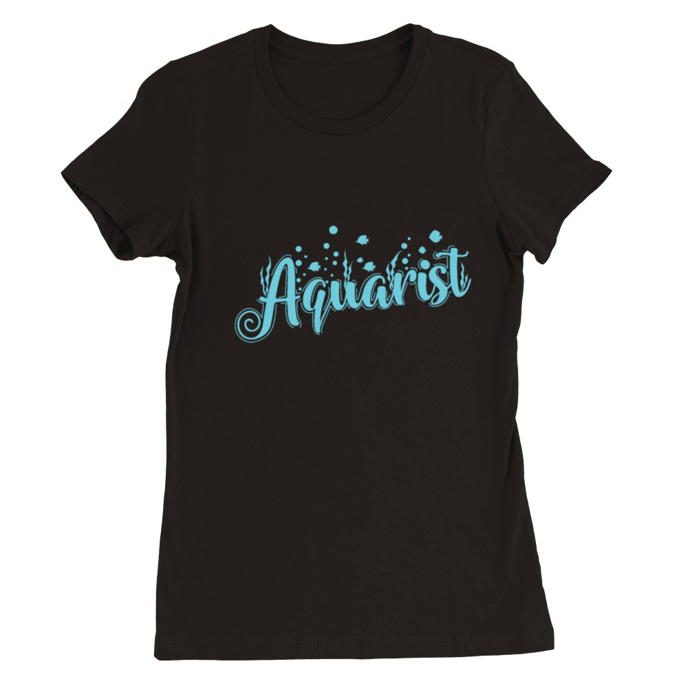 Aquarium Aquarist Fishes Premium Womens Crewneck T-shirt