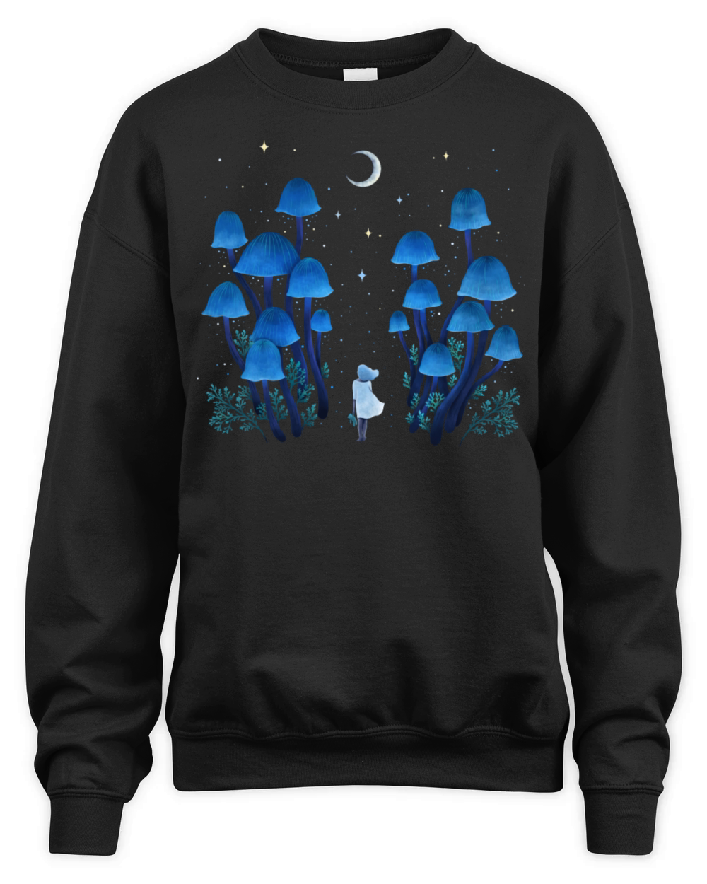 Fungi Forest Dreamy Night Unisex Premium Crewneck Sweatshirt