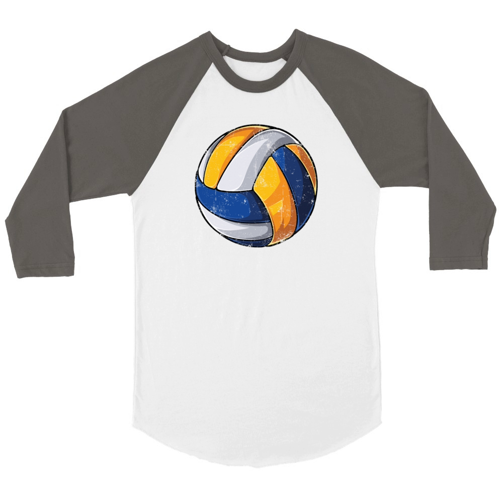 Volleyball Retro Unisex ¾ sleeve Raglan T-shirt